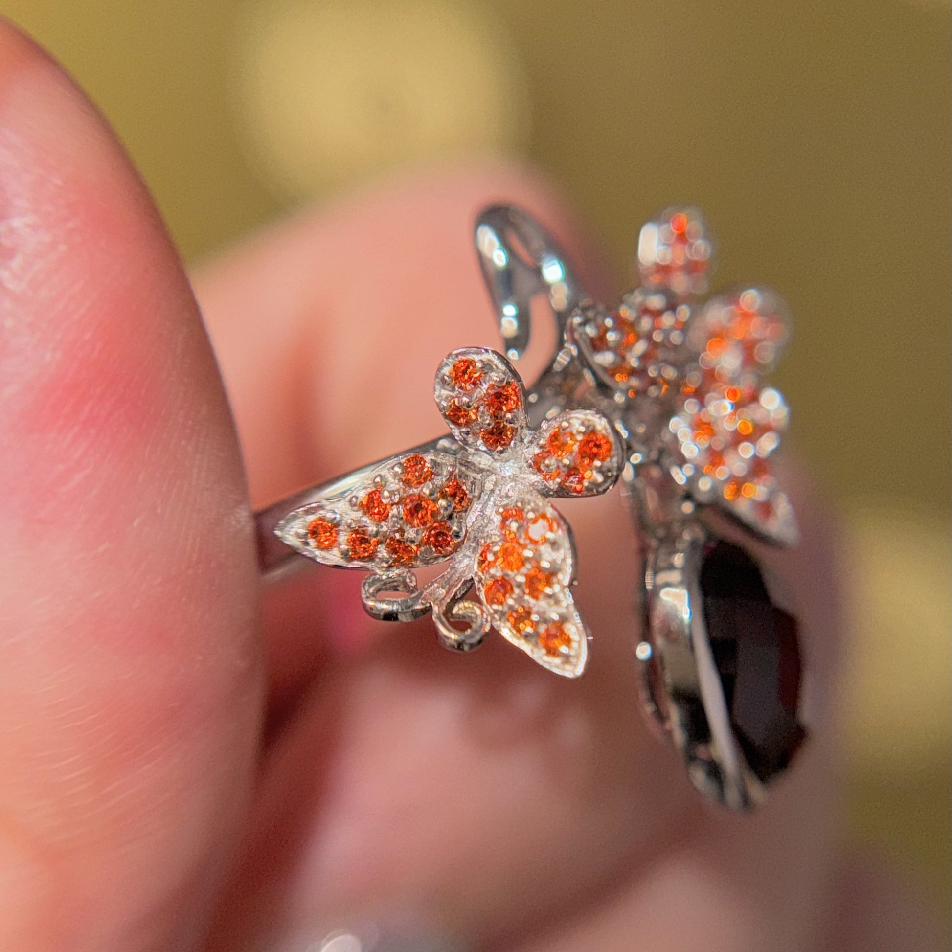 Fiery Garnet Blaze Ring, US 7.75