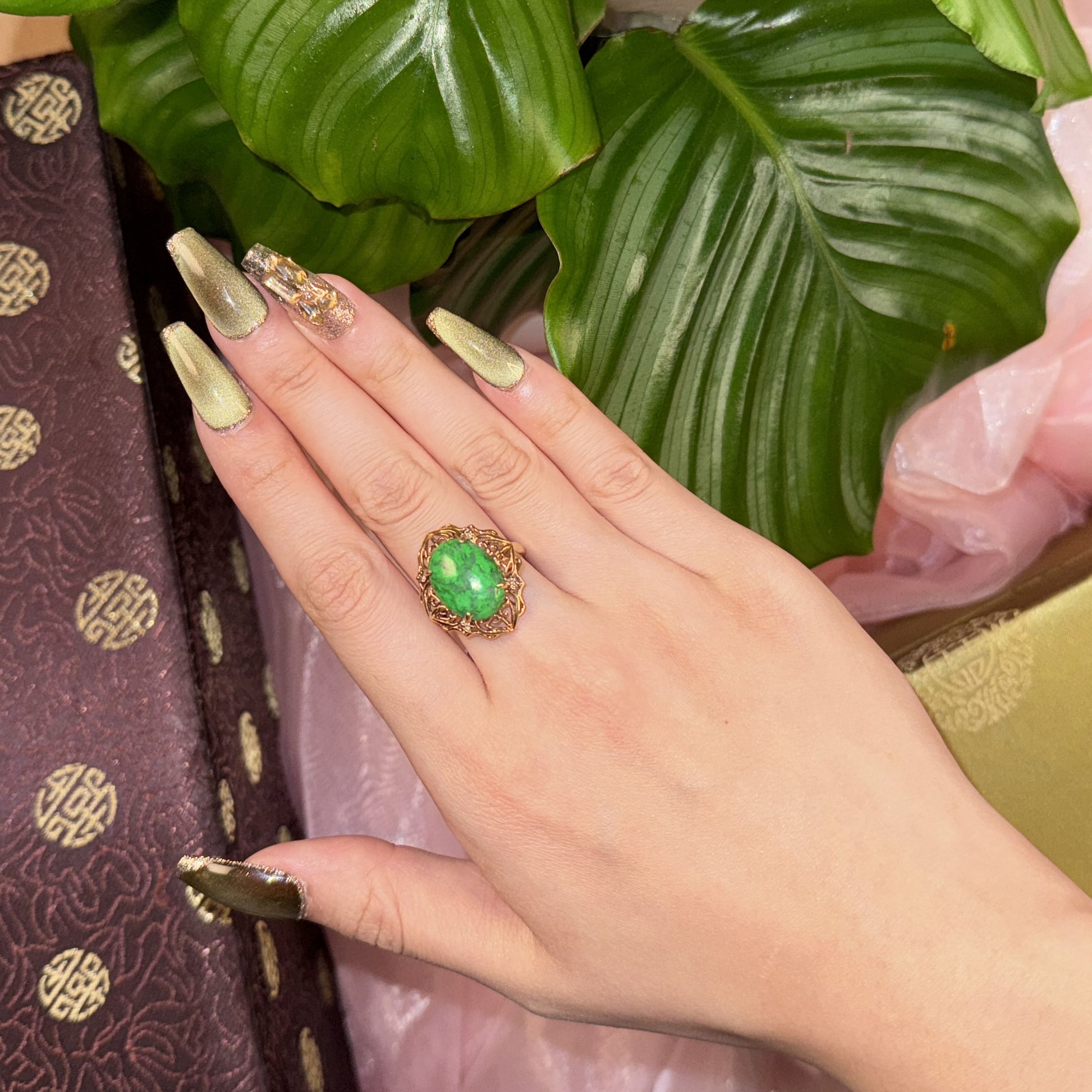 Emerald Chocolate Luxe Ring, US 7
