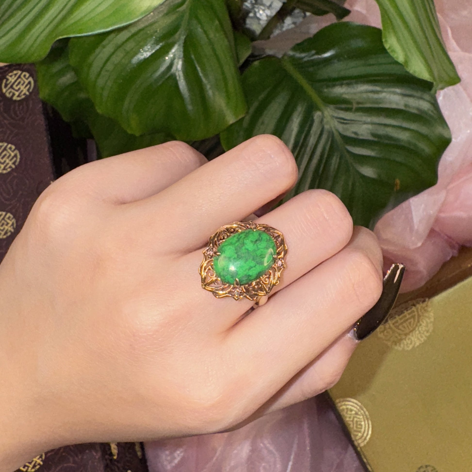 Emerald Chocolate Luxe Ring, US 7