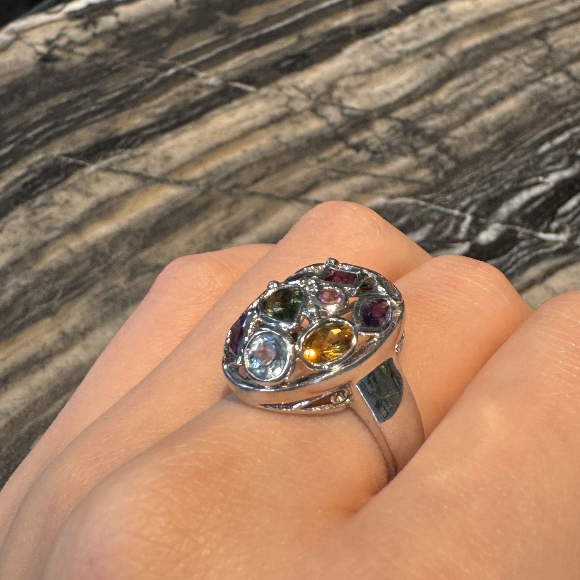 Kaleidoscope Charm Ring, US 8.5
