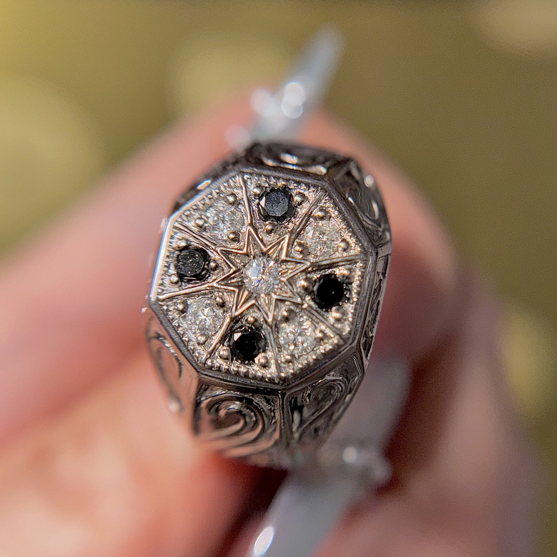 Obsidian Dazzle Ring, US 10
