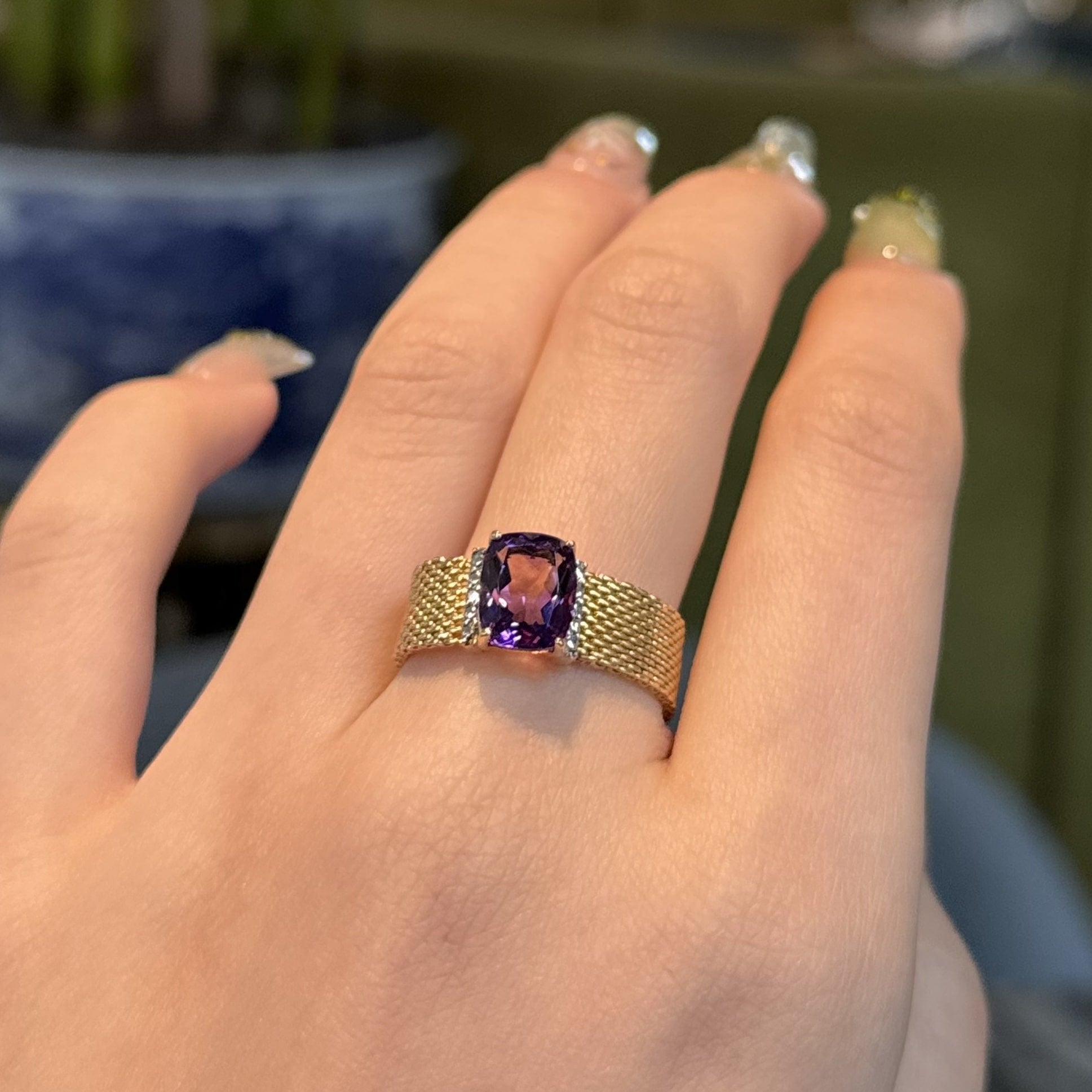 Violet Spark Ring, US 12.5