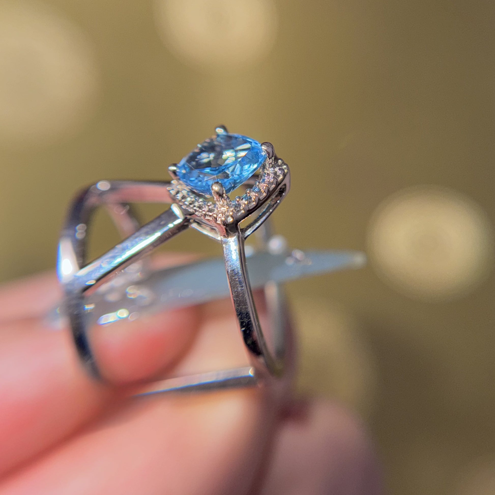 Blue Diamond Glow Ring, US 7