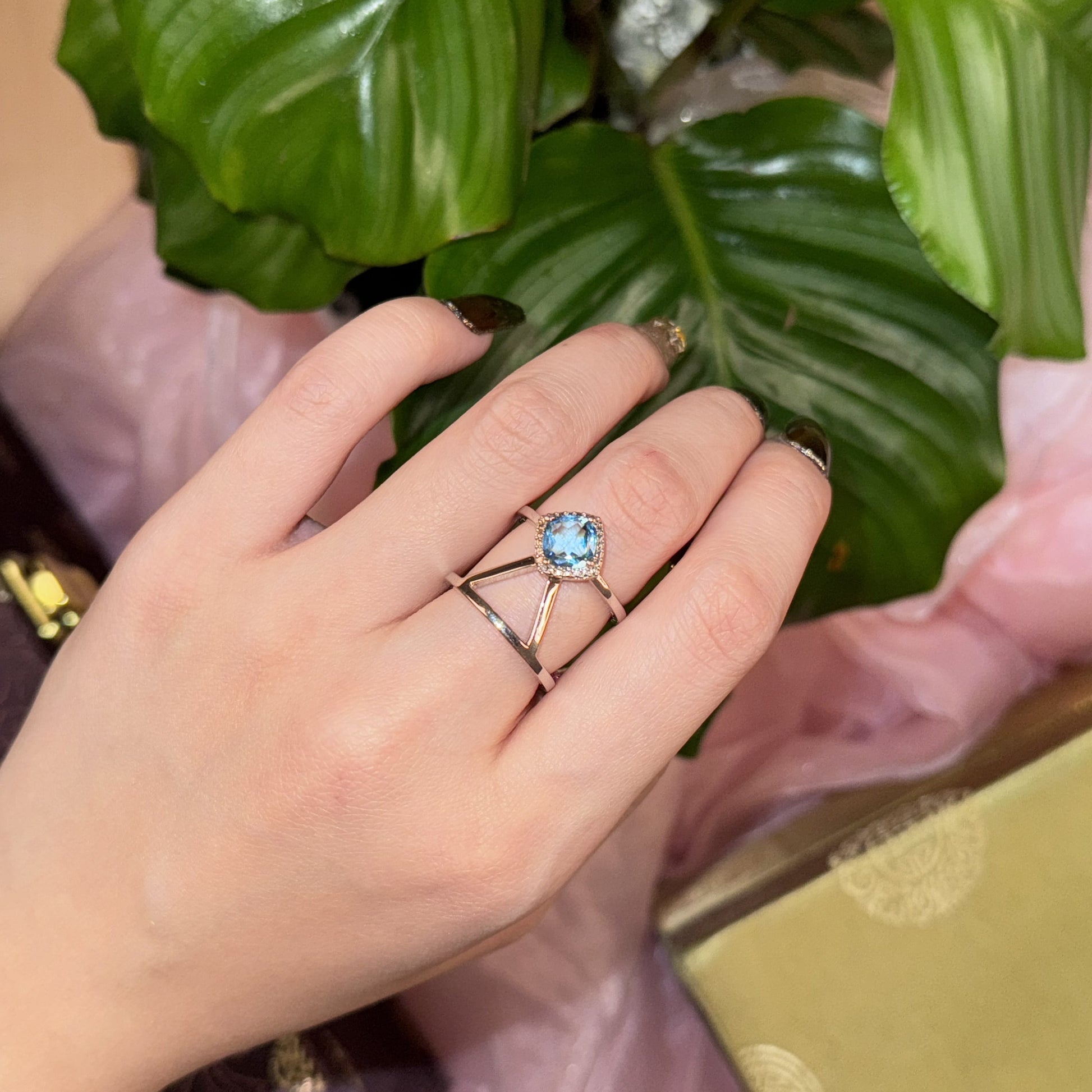 Blue Diamond Glow Ring, US 7