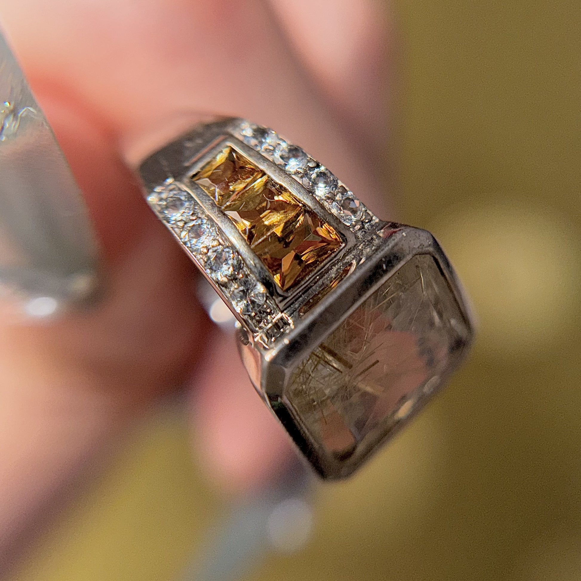 Golden Rutilated Splendor Ring, US 7