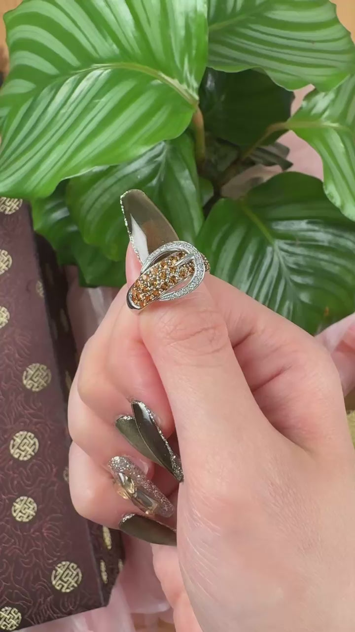 Radiant Citrine Spark Ring, US 7
