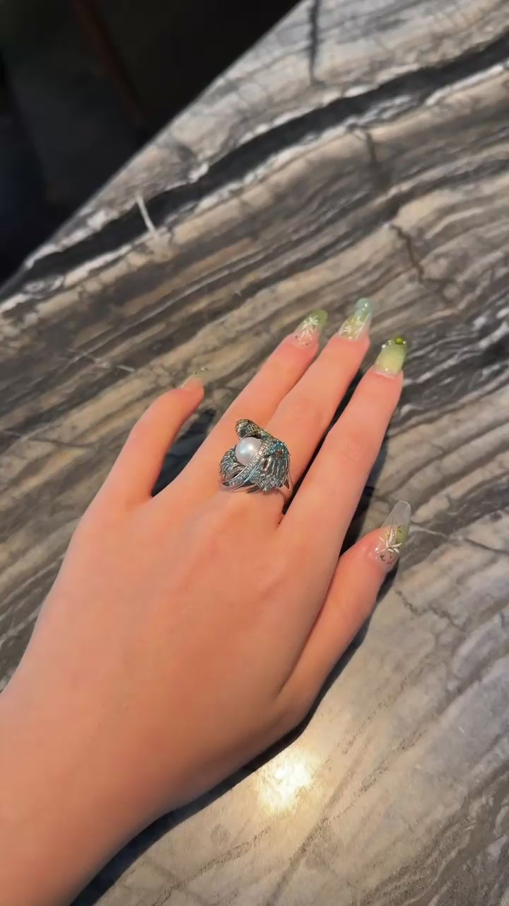 Pearl Cascade Ring, US 7