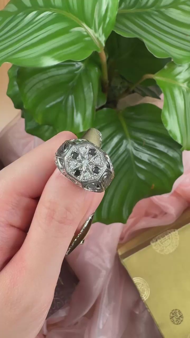 Obsidian Dazzle Ring, US 10