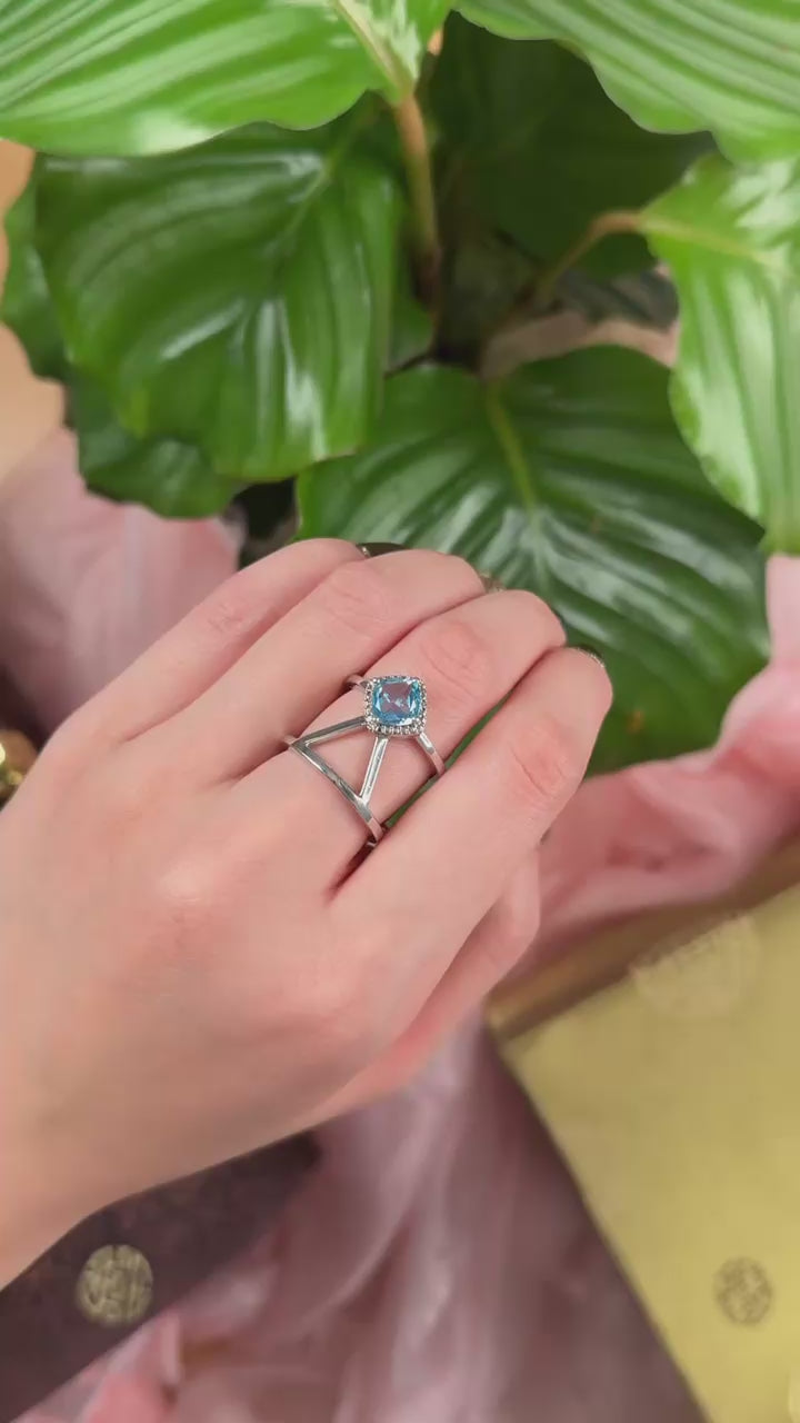 Blue Diamond Glow Ring, US 7