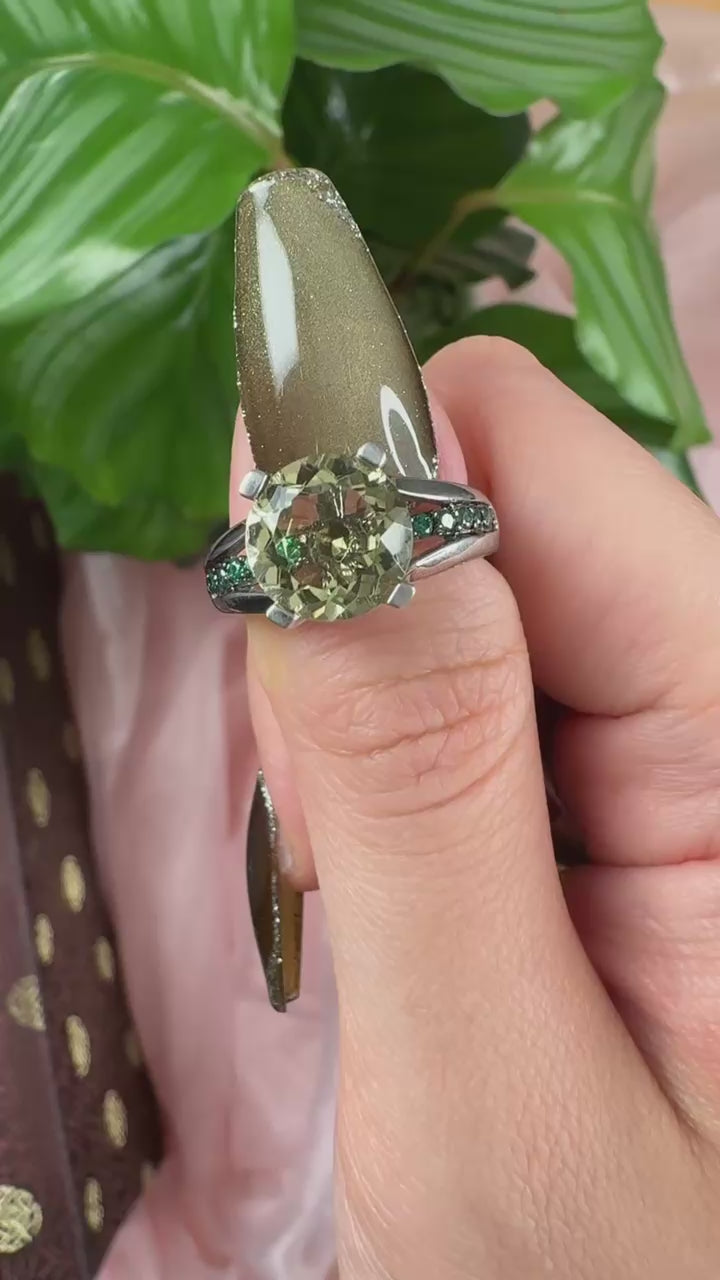 Lemon Quartz Harmony Ring, US 7