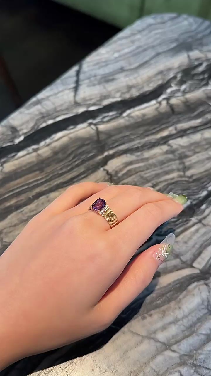 Violet Spark Ring, US 12.5